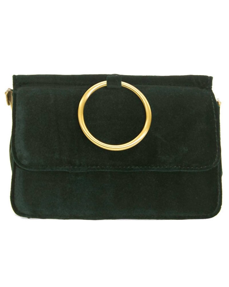 Front of a size O/S Aria Ring Bag in Emerald in Emerald by Joy Susan. | dia_product_style_image_id:331744